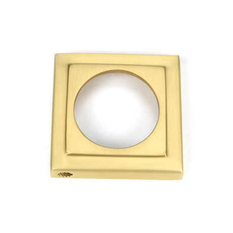 From The Anvil - Satin Brass Round Escutcheon (Square) | Sku. 50875 | Trade Door Handles.