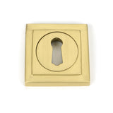 From The Anvil - Satin Brass Round Escutcheon (Square) | Sku. 50875 | Trade Door Handles.