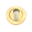 From The Anvil - Satin Brass Round Euro Escutcheon (Plain) | Sku. 50876 | Trade Door Handles.