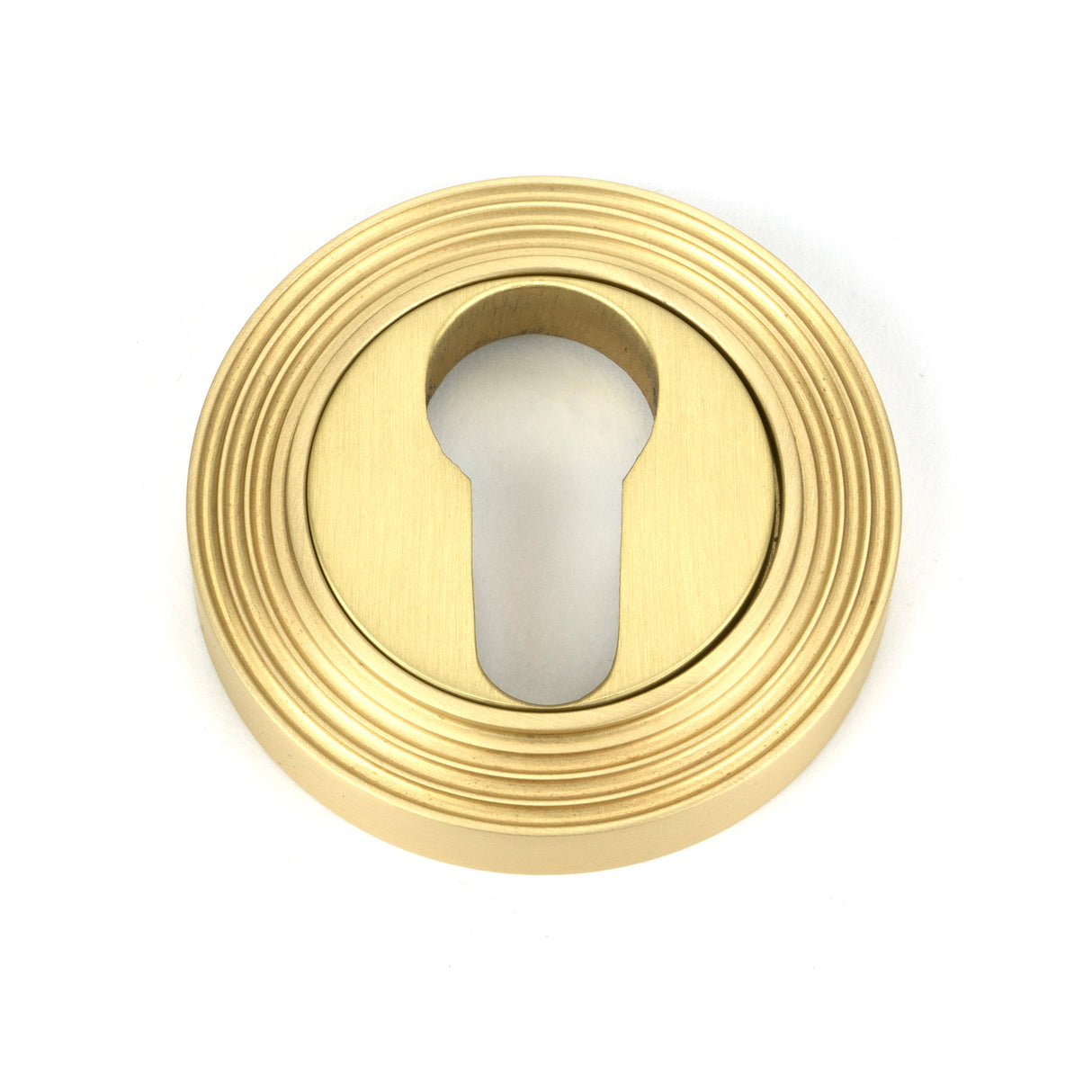 From The Anvil - Satin Brass Round Euro Escutcheon (Beehive) | Sku. 50878 | Trade Door Handles.