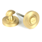 From The Anvil - Satin Brass Round Thumbturn Set (Plain) | Sku. 50880 | Trade Door Handles.