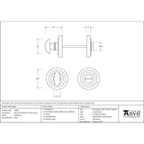 From The Anvil - Satin Brass Round Thumbturn Set (Art Deco) | Sku. 50881 | Trade Door Handles.