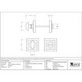 From The Anvil - Satin Brass Round Thumbturn Set (Square) | Sku. 50883 | Trade Door Handles.