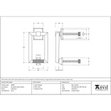 From The Anvil - Satin Brass Brompton Door Knocker | Sku. 50885 | Trade Door Handles.