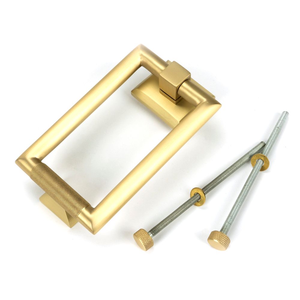 From The Anvil - Satin Brass Brompton Door Knocker | Sku. 50885 | Trade Door Handles.
