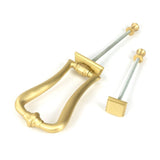 From The Anvil - Satin Brass Slimline Art Deco Door Knocker | Sku. 50886 | Trade Door Handles.