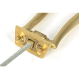 From The Anvil - Satin Brass Slimline Art Deco Door Knocker | Sku. 50886 | Trade Door Handles.