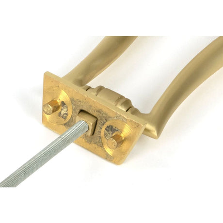 From The Anvil - Satin Brass Slimline Art Deco Door Knocker | Sku. 50886 | Trade Door Handles.