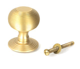 From The Anvil - Satin Brass Beehive Centre Door Knob | Sku. 50887 | Trade Door Handles.