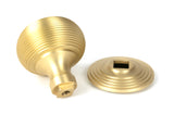From The Anvil - Satin Brass Beehive Centre Door Knob | Sku. 50887 | Trade Door Handles.