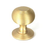 From The Anvil - Satin Brass Beehive Centre Door Knob | Sku. 50887 | Trade Door Handles.