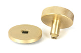 From The Anvil - Satin Brass Brompton Centre Door Knob (Plain) | Sku. 50893 | Trade Door Handles.