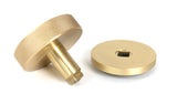 From The Anvil - Satin Brass Brompton Centre Door Knob (Plain) | Sku. 50893 | Trade Door Handles.