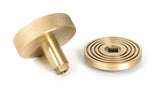 From The Anvil - Satin Brass Brompton Centre Door Knob (Beehive) | Sku. 50895 | Trade Door Handles.