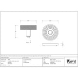 From The Anvil - Satin Brass Brompton Centre Door Knob (Beehive) | Sku. 50895 | Trade Door Handles.