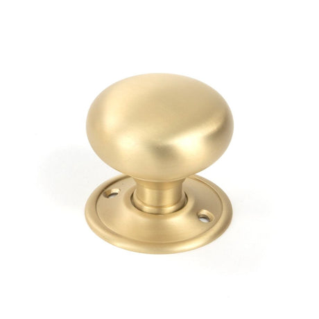 From The Anvil - Satin Brass Mushroom Mortice/Rim Knob Set | Sku. 50901 | Trade Door Handles.
