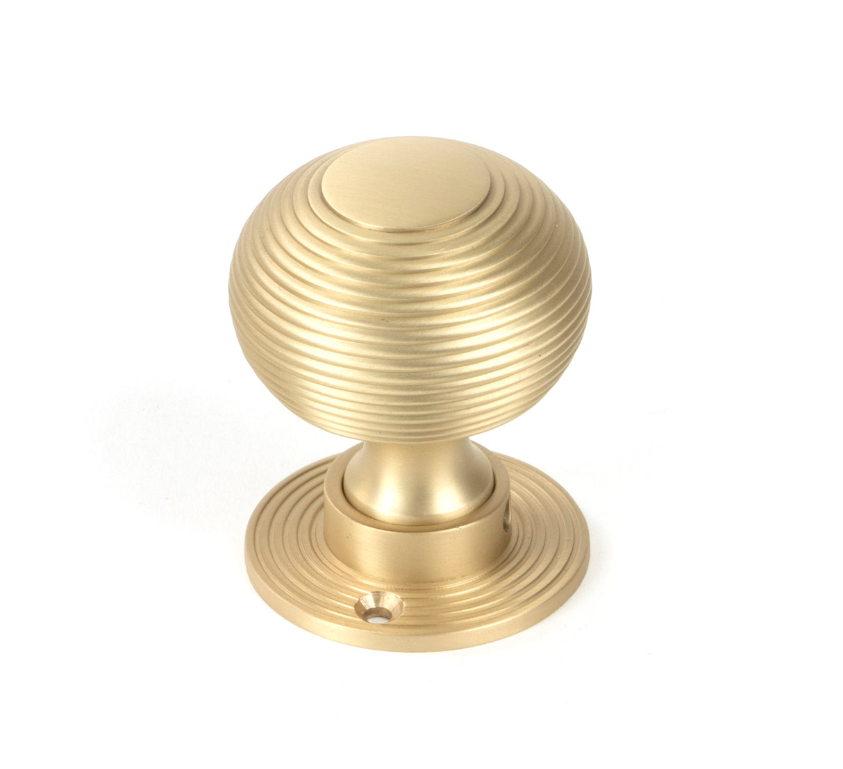 From The Anvil - Satin Brass Heavy Beehive Mortice/Rim Knob Set | Sku. 50902 | Trade Door Handles.