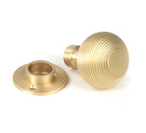 From The Anvil - Satin Brass Heavy Beehive Mortice/Rim Knob Set | Sku. 50902 | Trade Door Handles.