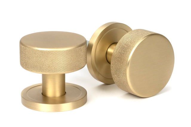 From The Anvil - Satin Brass Brompton Mortice/Rim Knob Set (Plain) | Sku. 50908 | Trade Door Handles.