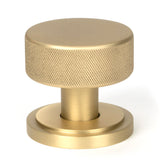 From The Anvil - Satin Brass Brompton Mortice/Rim Knob Set (Art Deco) | Sku. 50909 | Trade Door Handles.
