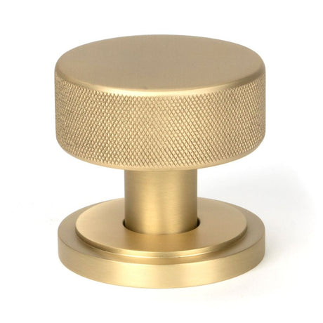 From The Anvil - Satin Brass Brompton Mortice/Rim Knob Set (Art Deco) | Sku. 50909 | Trade Door Handles.