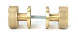 From The Anvil - Satin Brass Brompton Mortice/Rim Knob Set (Art Deco) | Sku. 50909 | Trade Door Handles.