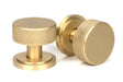 From The Anvil - Satin Brass Brompton Mortice/Rim Knob Set (Art Deco) | Sku. 50909 | Trade Door Handles.