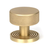 From The Anvil - Satin Brass Brompton Mortice/Rim Knob Set (Beehive) | Sku. 50910 | Trade Door Handles.