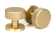 From The Anvil - Satin Brass Brompton Mortice/Rim Knob Set (Beehive) | Sku. 50910 | Trade Door Handles.
