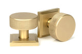From The Anvil - Satin Brass Brompton Mortice/Rim Knob Set (Square) | Sku. 50911 | Trade Door Handles.