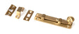 From The Anvil - Satin Brass 4" Universal Bolt | Sku. 50917 | Trade Door Handles.