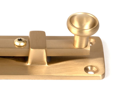 From The Anvil - Satin Brass 6" Universal Bolt | Sku. 50918 | Trade Door Handles.
