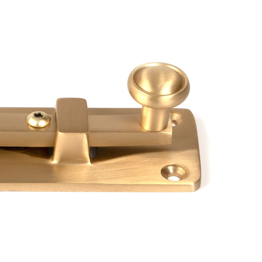 From The Anvil - Satin Brass 6" Universal Bolt | Sku. 50918 | Trade Door Handles.