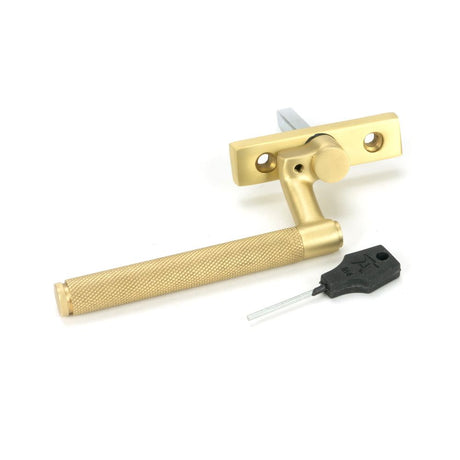 From The Anvil - Satin Brass Brompton Espag - RH | Sku. 50920 | Trade Door Handles.
