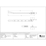 From The Anvil - Satin Brass 12" Newbury Stay | Sku. 50928 | Trade Door Handles.