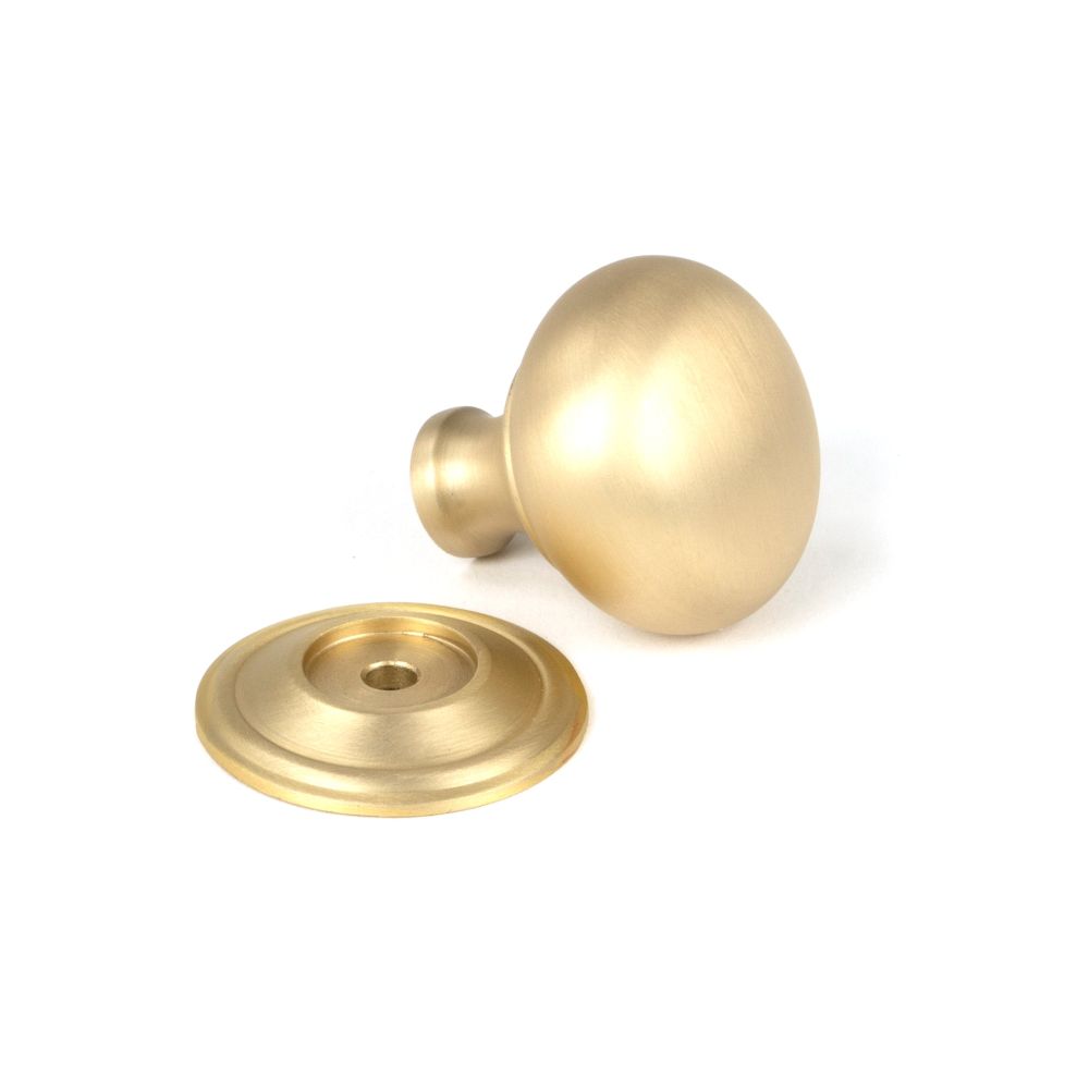 From The Anvil - Satin Brass Mushroom Cabinet Knob 32mm | Sku. 50929 | Trade Door Handles.