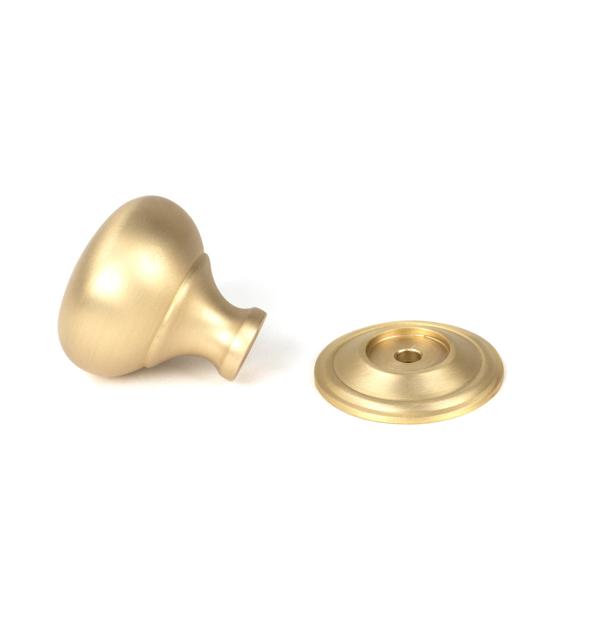 From The Anvil - Satin Brass Mushroom Cabinet Knob 32mm | Sku. 50929 | Trade Door Handles.