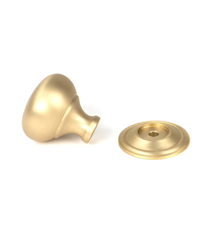 From The Anvil - Satin Brass Mushroom Cabinet Knob 32mm | Sku. 50929 | Trade Door Handles.