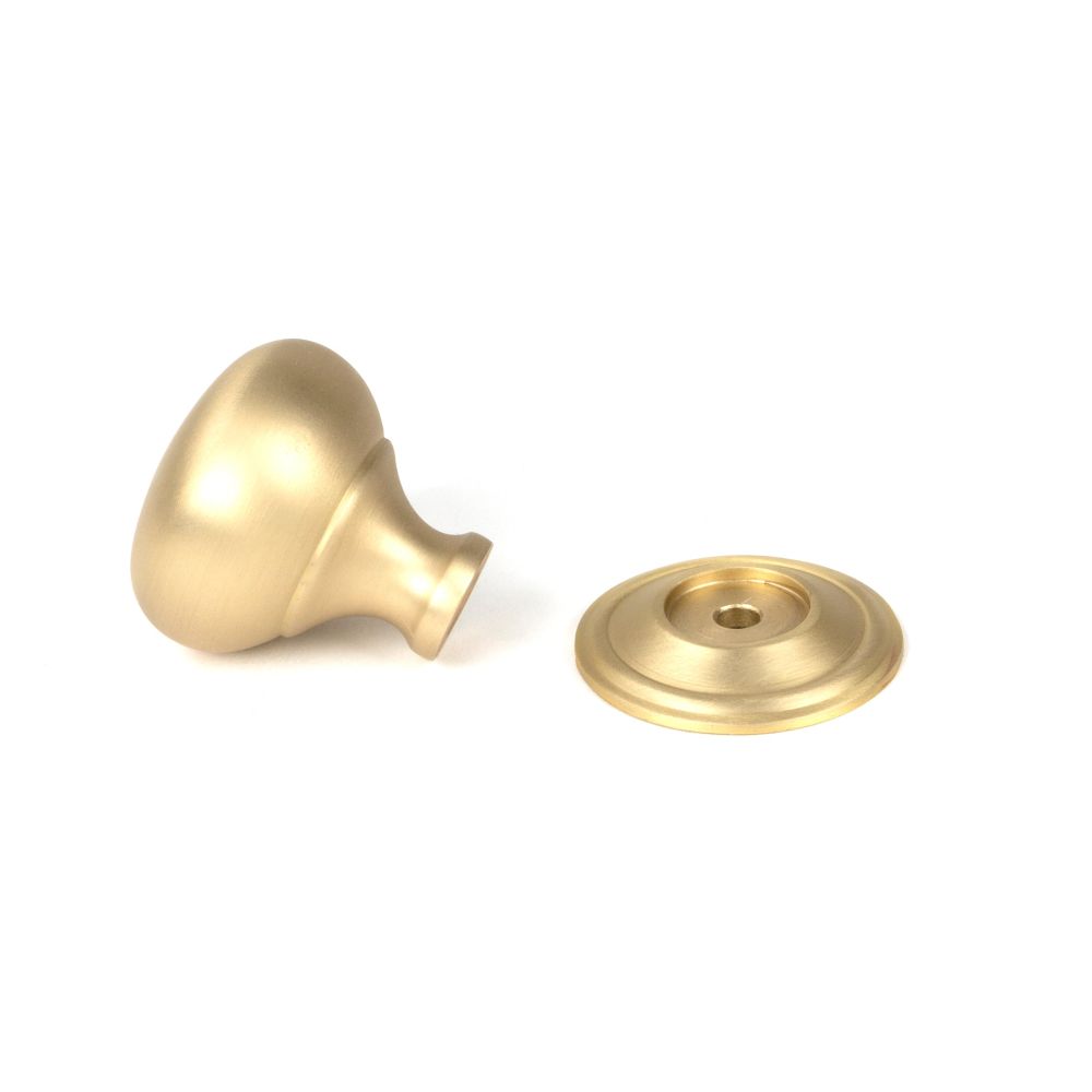 From The Anvil - Satin Brass Mushroom Cabinet Knob 32mm | Sku. 50929 | Trade Door Handles.