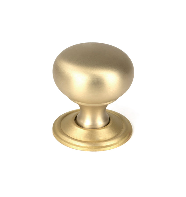 From The Anvil - Satin Brass Mushroom Cabinet Knob 32mm | Sku. 50929 | Trade Door Handles.