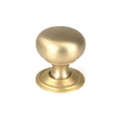 From The Anvil - Satin Brass Mushroom Cabinet Knob 32mm | Sku. 50929 | Trade Door Handles.