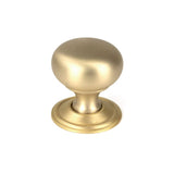 From The Anvil - Satin Brass Mushroom Cabinet Knob 32mm | Sku. 50929 | Trade Door Handles.