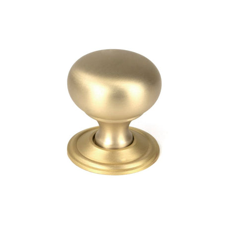 From The Anvil - Satin Brass Mushroom Cabinet Knob 32mm | Sku. 50929 | Trade Door Handles.