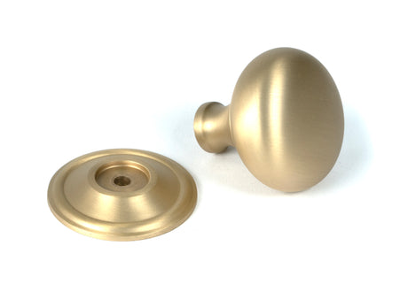 From The Anvil - Satin Brass Mushroom Cabinet Knob 38mm | Sku. 50930 | Trade Door Handles.