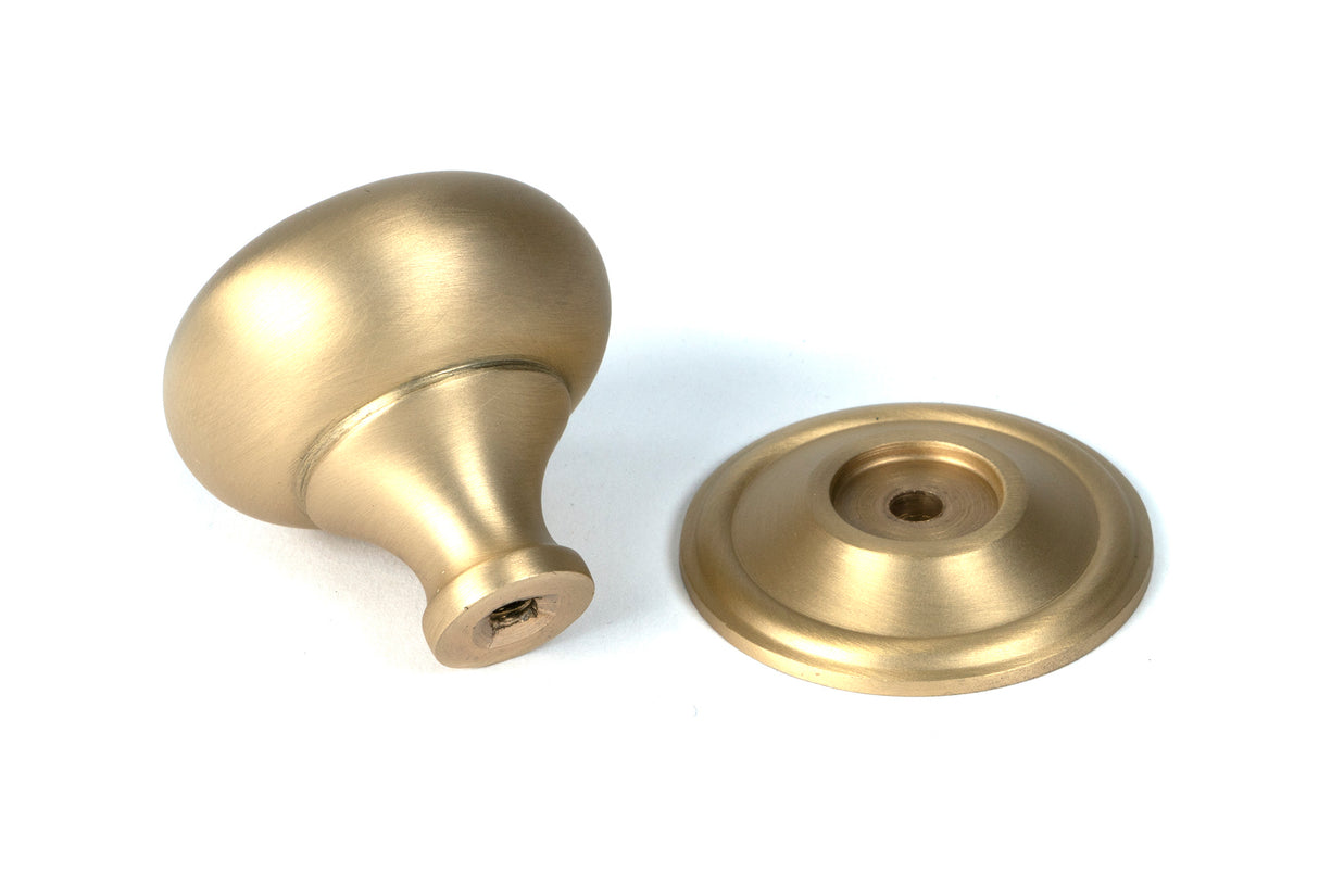 From The Anvil - Satin Brass Mushroom Cabinet Knob 38mm | Sku. 50930 | Trade Door Handles.