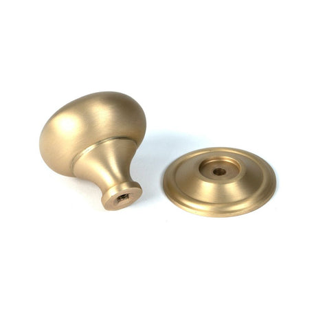 From The Anvil - Satin Brass Mushroom Cabinet Knob 38mm | Sku. 50930 | Trade Door Handles.