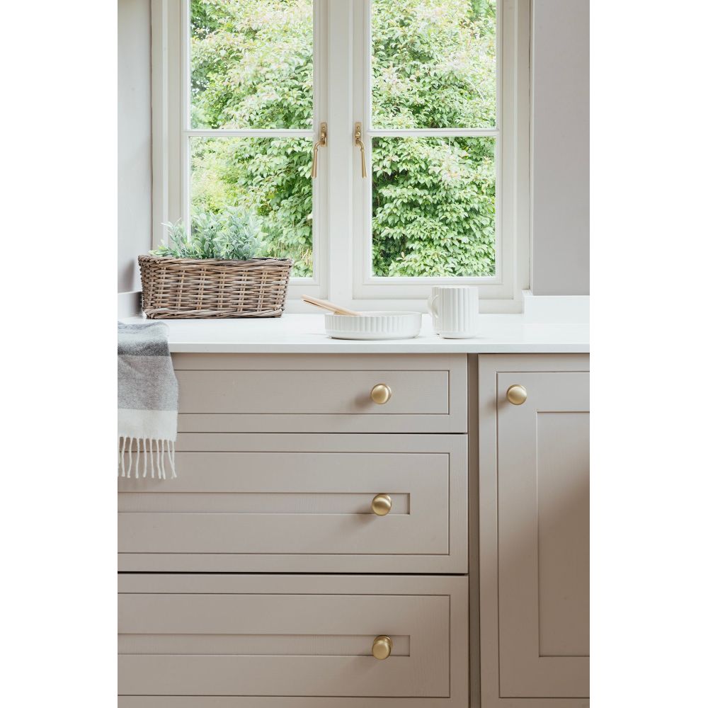 From The Anvil - Satin Brass Mushroom Cabinet Knob 38mm | Sku. 50930 | Trade Door Handles.