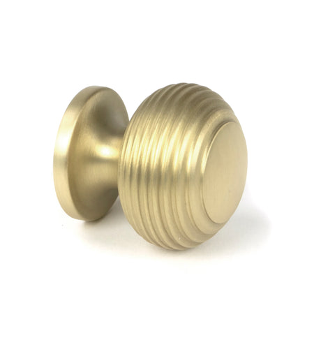 From The Anvil - Satin Brass Beehive Cabinet Knob 30mm | Sku. 50931 | Trade Door Handles.