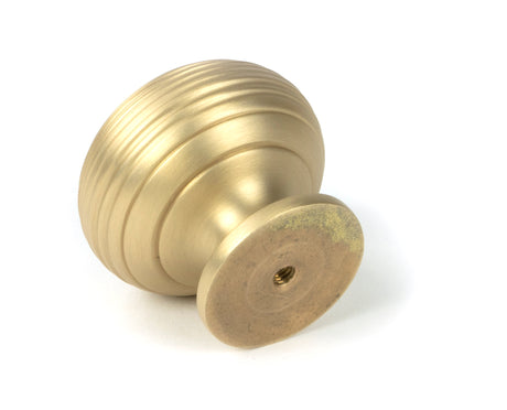 From The Anvil - Satin Brass Beehive Cabinet Knob 40mm | Sku. 50932 | Trade Door Handles.
