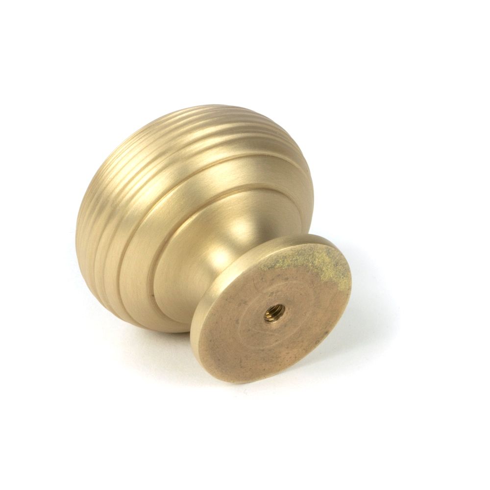 From The Anvil - Satin Brass Beehive Cabinet Knob 40mm | Sku. 50932 | Trade Door Handles.